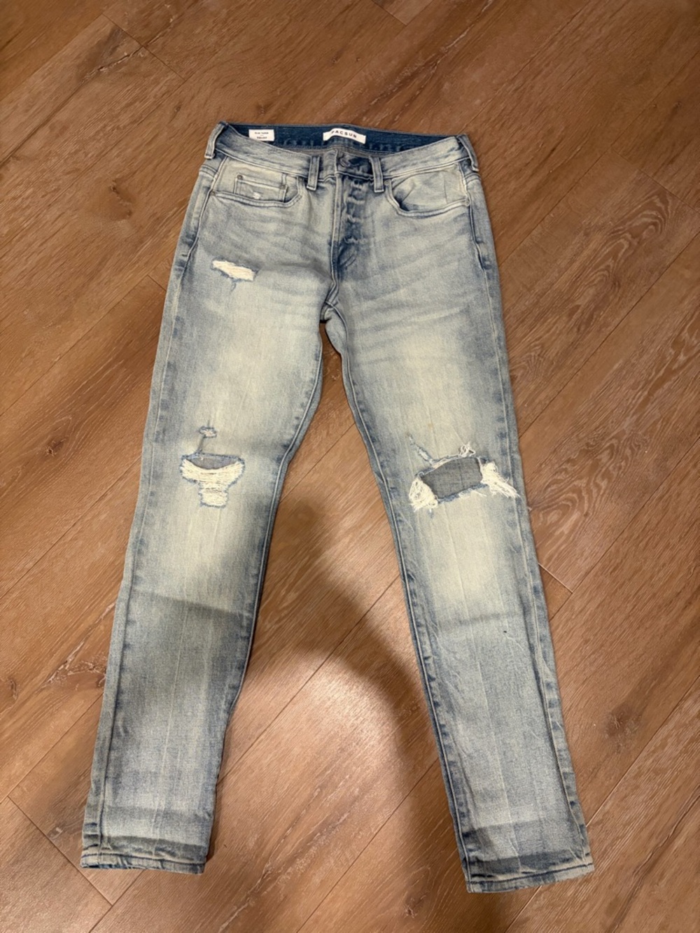 PacSun Two-Tone Light & Medium Blue Denim Jeans